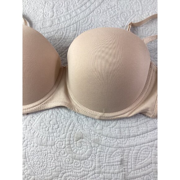 Taupe Underwire Bra 38D Push-Up Padded Adjustable Hook Closure*Sissy*EUC - Picture 3 of 7